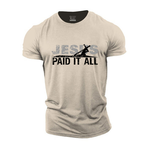 Men's Jesus Paid It All Cotton T-Shirt